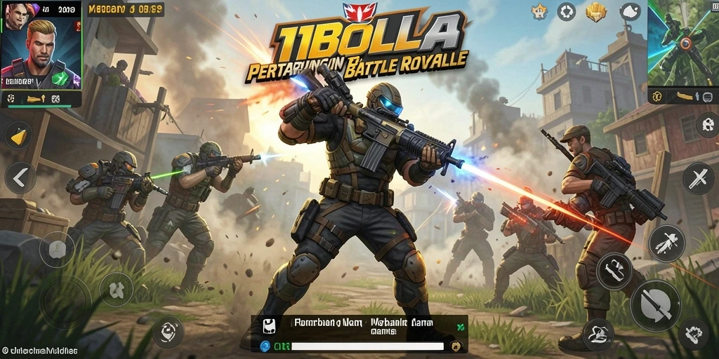 Tangkapan layar gameplay 11BOLA yang menegangkan dalam pertempuran Battle Royale.