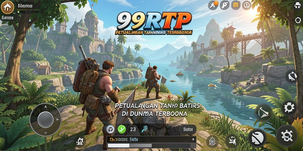 Tangkapan layar menampilkan aksi seru dan eksplorasi di dunia terbuka 99RTP.