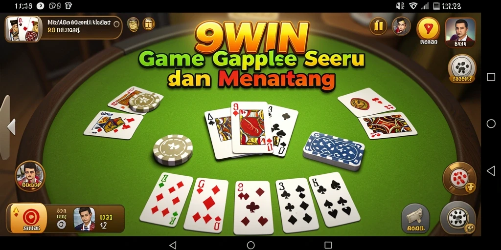 Tampilan gameplay Gaple yang seru dan interaktif di 9WIN.