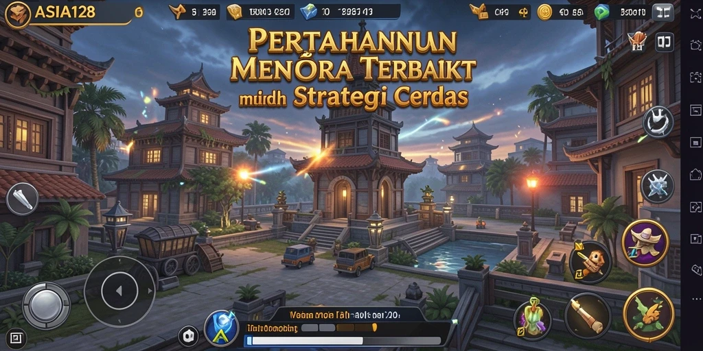 Tampilan gameplay ASIA128 yang mendebarkan dalam pertahanan menara.