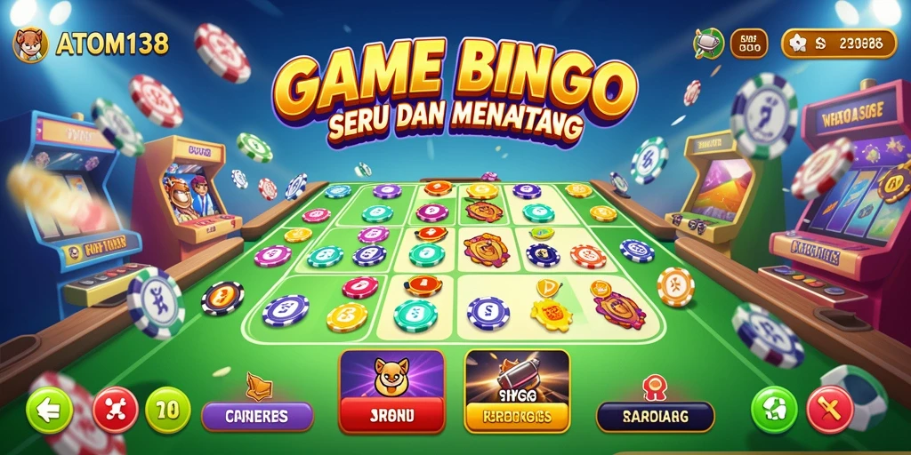 Tampilan dinamis gameplay Bingo di ATOM138.