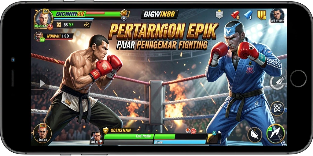Screenshot gameplay yang menampilkan pertarungan seru di BIGWIN88.