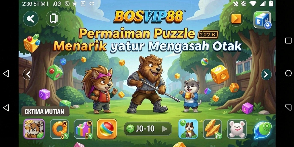 Tampilan gameplay BOSVIP88 dengan berbagai teka-teki yang menantang.