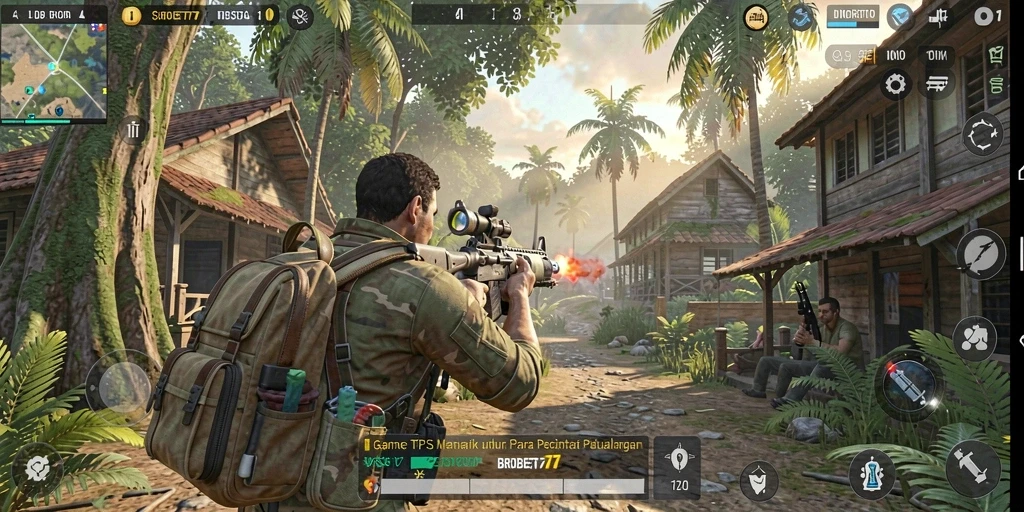 Gameplay mendebarkan di BROBET77 dengan aksi TPS intens.