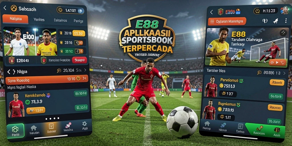 Tangkapan layar E88 menampilkan momen seru dari taruhan olahraga.