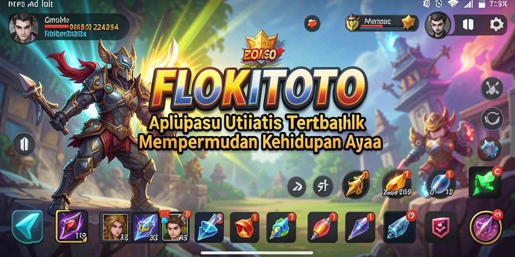 Screenshot utama FLOKITOTO menampilkan antarmuka aplikasi Utility yang intuitif.