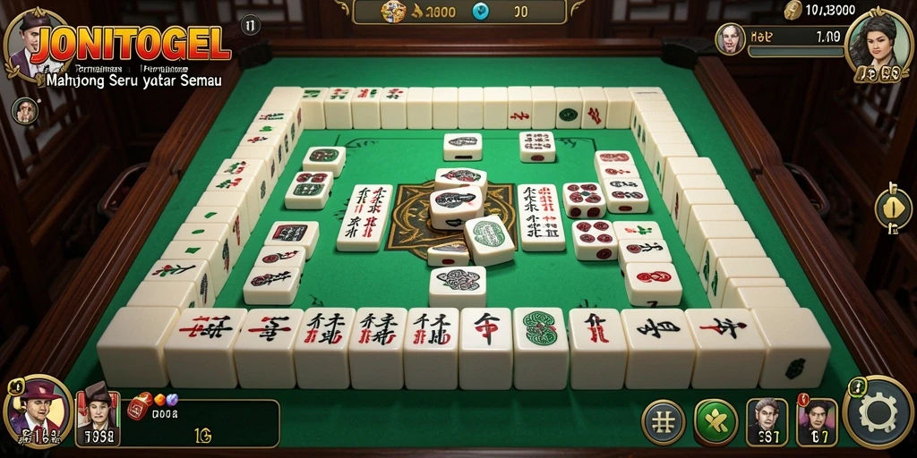 Tampilan menarik dari gameplay Mahjong di JONITOGEL.