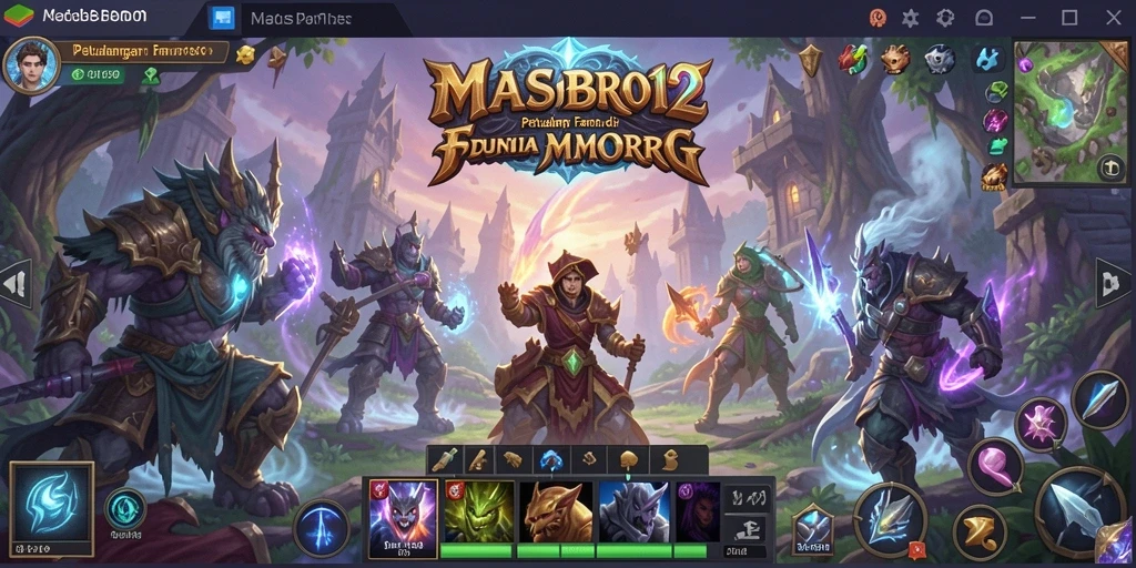 Tampilan gameplay <strong>MASBRO12</strong> yang mendebarkan dalam dunia MMORPG.