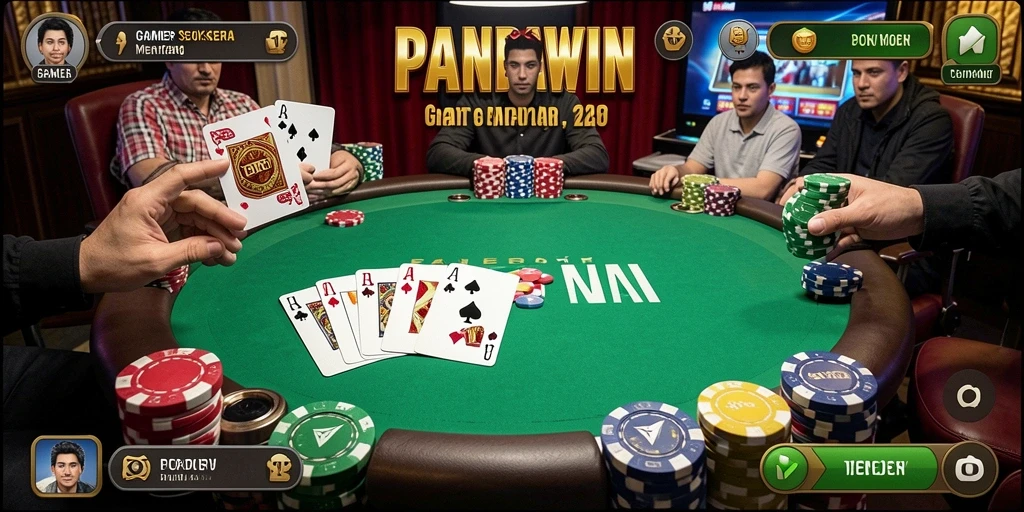 Gameplay menantang dan seru di PANDAWIN poker.