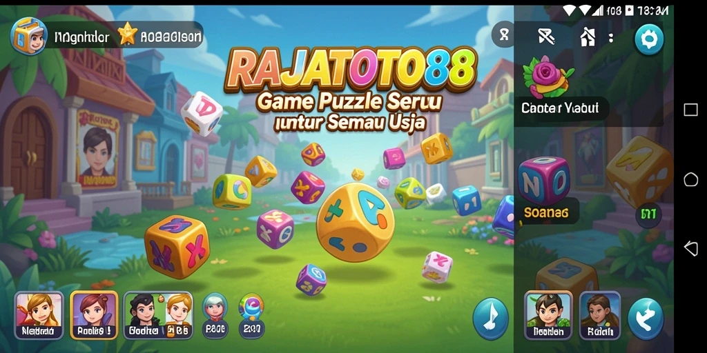 Screenshot gameplay RAJATOTO88 menampilkan tantangan seru dalam teka-teki.