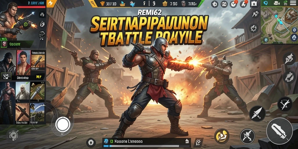 Screenshot gameplay REMI62 yang menonjolkan aksi Battle Royale menegangkan.