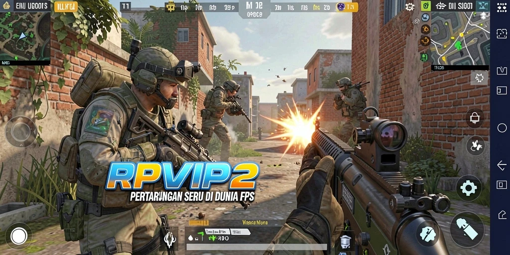 Tampilan aksi menegangkan saat bermain RPVIP2 di medan perang.