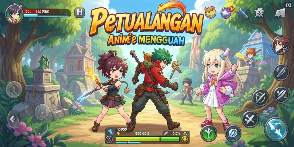 Tampilan seru gameplay S80 dengan karakter anime favorit.