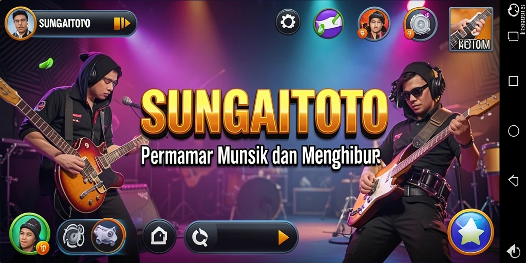 Tampilan gameplay SUNGAITOTO yang menampilkan pengalaman musik yang interaktif.