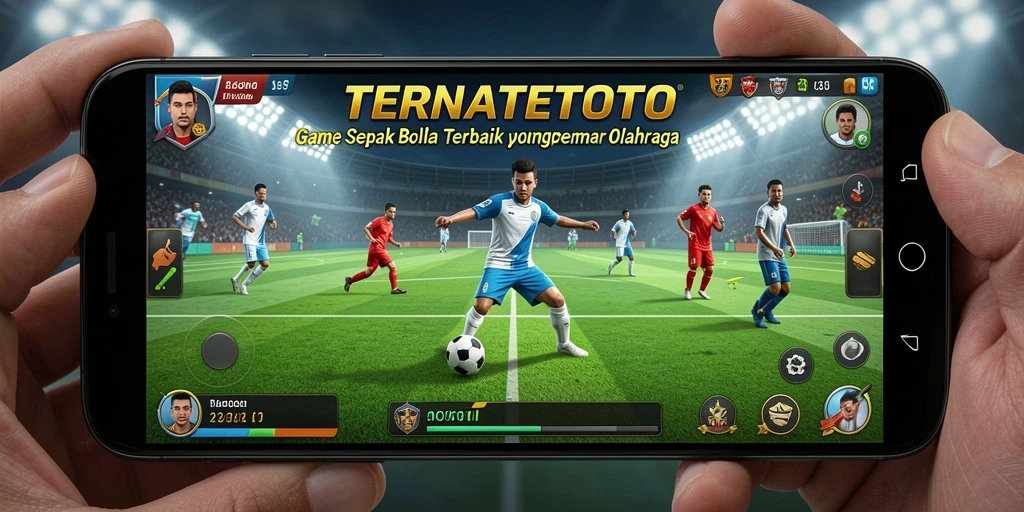 Tangkapan layar menunjukkan aksi seru di lapangan sepak bola.