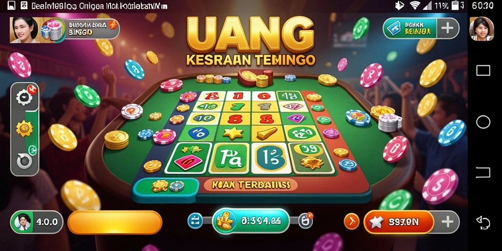 Screenshot gameplay UANG menampilkan suasana kompetitif penuh semangat Bingo.