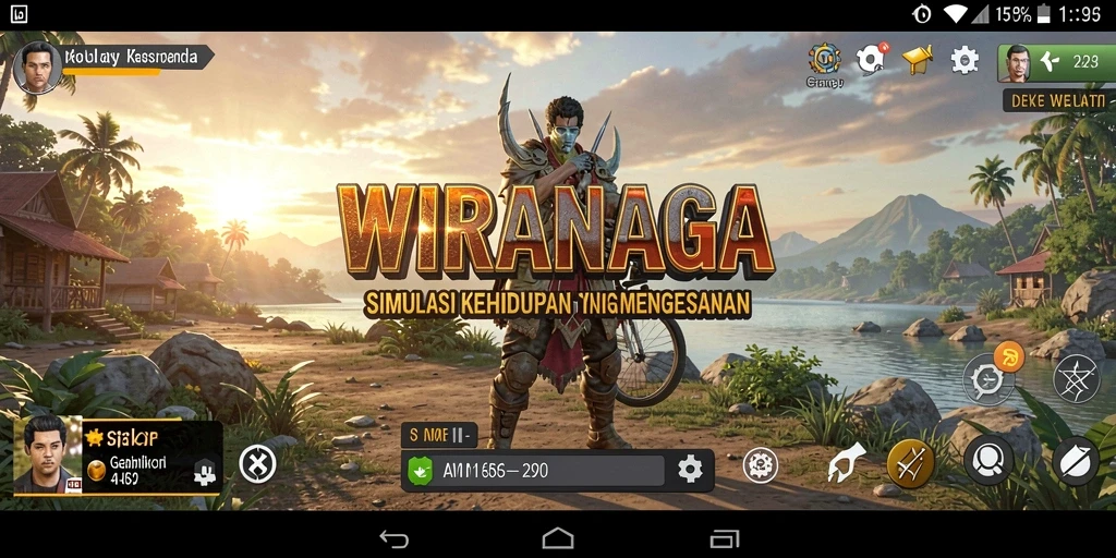 Gameplay menarik dari WIRANAGA menampilkan kehidupan sehari-hari dalam simulasi.